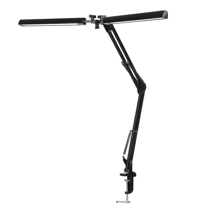 Tomshine D C5V 2A 24W 120LEDs Zwenkarm Bureaulamp met Klem Architect Tafellamp 3 Kleuren zwart