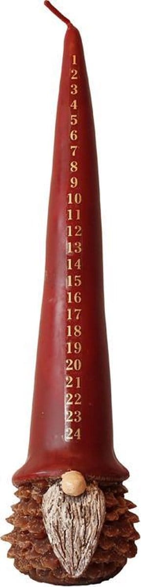 Adventskaars - Kabouter - Adventskalender kaars - Kerst Kaars - Kerst