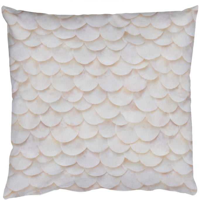 Sierkussens - Kussentjes Woonkamer - 40x40 cm - Schubben - Wit - Elegant