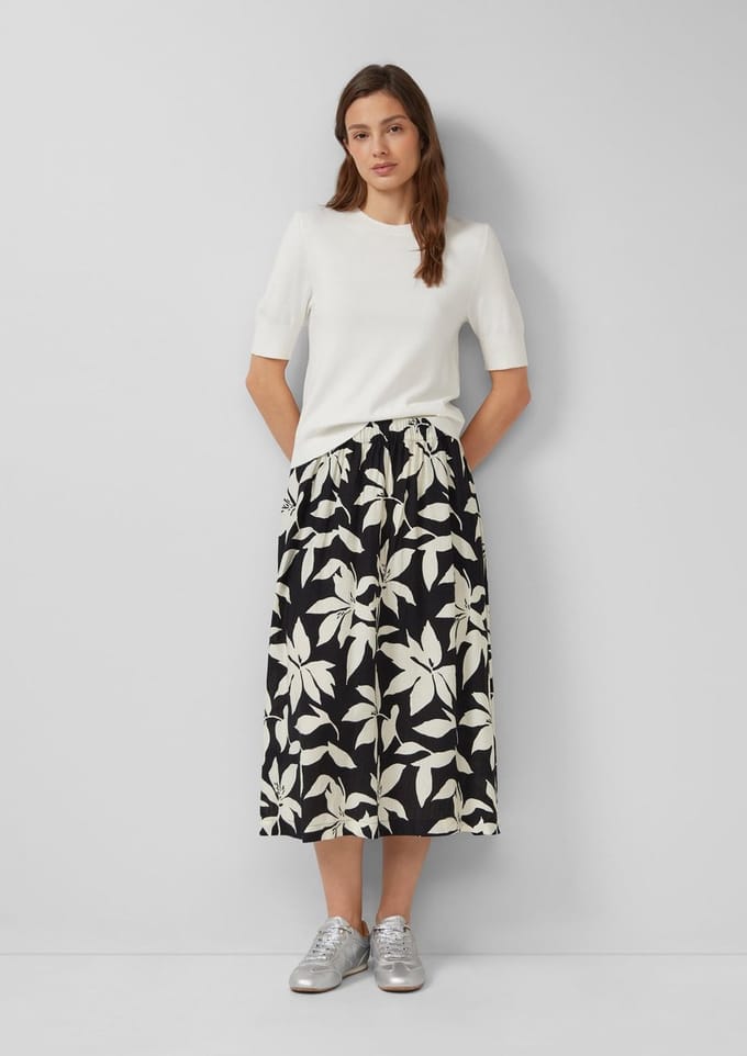 Viscose Gemengde Rok met All-Over Print en Italiaanse Zak Vrouw s.Oliver