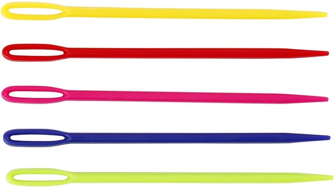 Garennaald, L: 7 cm, diverse kleuren, 5 stuk/ 1 doos