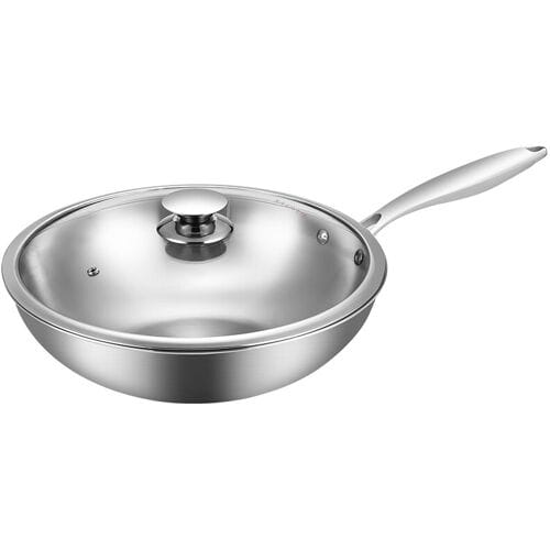 Maxcook Tri-Ply 304SS wok met deksel 28 cm MCC7911