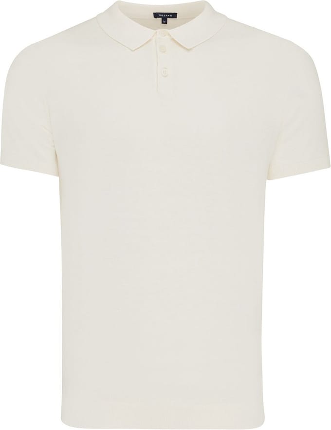 TRESANTI | TREVOR I Basic gebreide polo katoen cashmere | Ivory | Size XL