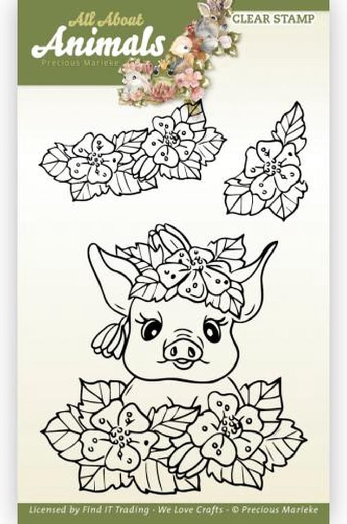 Clear Stamps - Precious Marieke - All About Animals - Pig