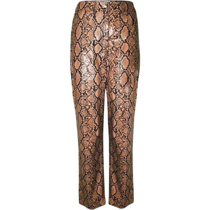 AmyLynn Dames Slangenprint Broek (Bruin)
