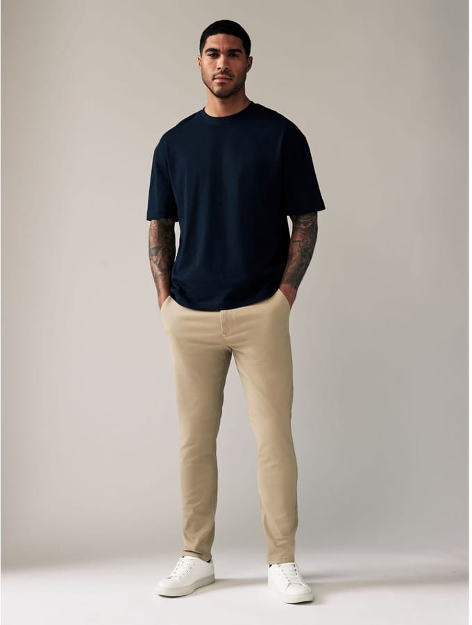 Next - Heren - Skinny-fit stretchchino - Naturel