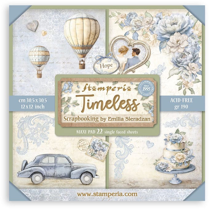 Stamperia - Timeless 12x12 Inch Paper Pack Maxi (Single Face) (SBBXLB25)