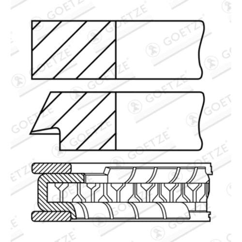 Zuigerveerset GOETZE ENGINE 08-307300-10