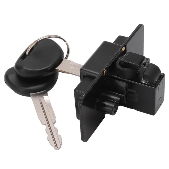 Serrure de Boîte à Gants MB846665 Ensemble Cylindre de Serrure de Boîte à Outils d'Instrument avec 2 Clés Remplacement pour Mitsubishi Montero black