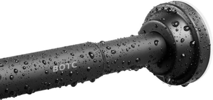 BOTC Uitschuifbaar - Gordijnroede Uitschuifbaar - 100-185cm - Gordijnrail - Zwart
