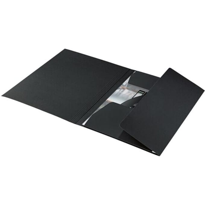 Leitz Recycle Kartonnen 3-Klepsmap A4 - 100% Gerecycled Karton - Zwart