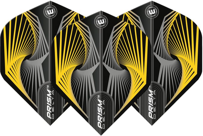 Winmau Prism Delta Wave Yellow & Grey - Dart Flights