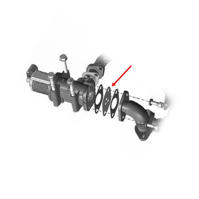 EGR-klep afdekplaat voor FIAT ALFA LANCIA VAUXHALL OPEL 1.9 JTD CDTI 8V gray