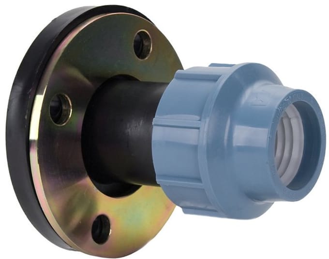 Tyleen koppeling met flens | 63 mm | x 2" | Klem / Flens