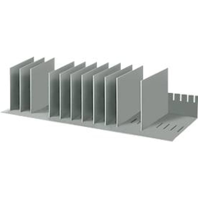 Sorteerstation, A4, polystyreen, voor kasten, 10 vakken, B 802 x D 275 x H 210 mm