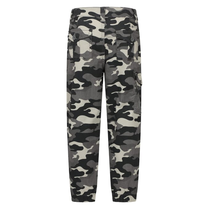 Mountain Warehouse Jongens Camo Cargo Broek (Zwart)