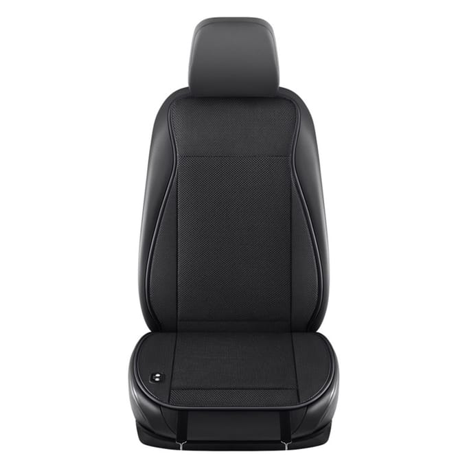 Coussin de siège rafraîchissant, 24V Été Respirant Ventilé Housse de siège avec ventilateurs pour camion, Noir 12V noir