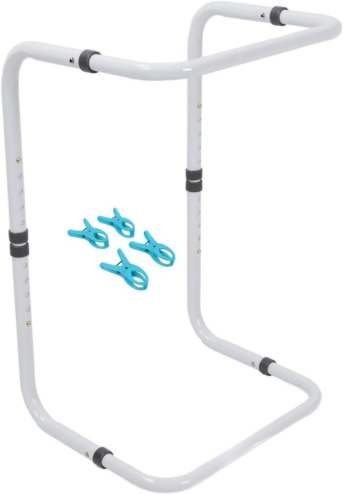 Dekenlifter Voeten - Bedsteun Frame - Druk Verlichten - Verstelbare Lengte - 64-68 cm - Zilver
