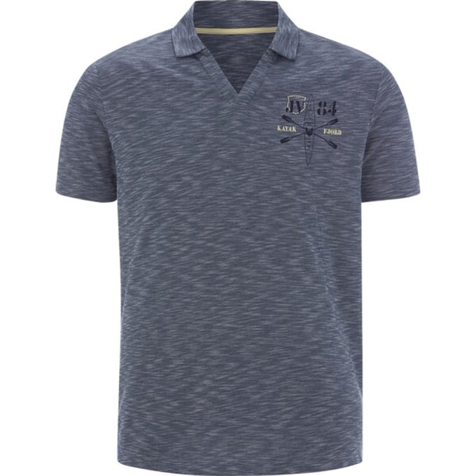 Jan Vanderstorm herren Poloshirt - 80/82 - donkerblauw - Plus Size