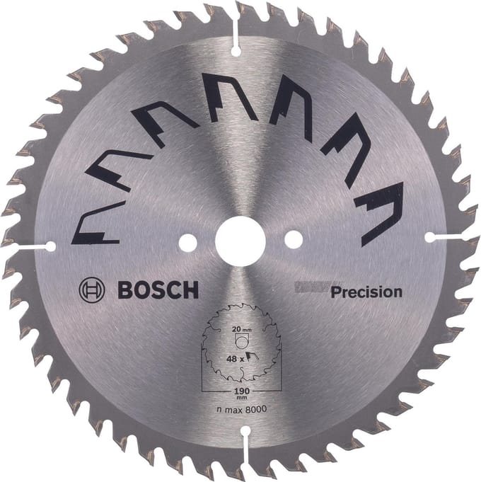 Bosch Cirkelzaagblad PRECISION 190 x 20 x 2,5 mm - 48 tanden