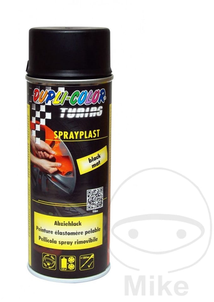DMP Plastic Spray mat zwart 400ML Dupli color sprayplastic
