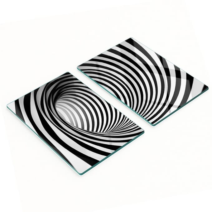 Multifunctionele decoratieve keukenplanken van gehard glas, 3D-formaat, 2x40x52 cm