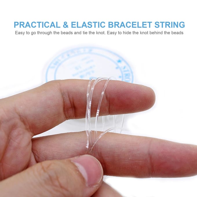 0,8 mm Elastisch Armbandkoord 26ft Sterk Rekbaar Kralendraad voor DIY Sieraden Ketting Armband Maken 0.8mm