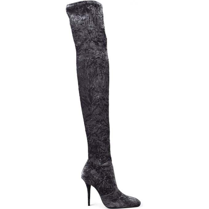 Saint Laurent Talia dijhoge laarzen Grijs