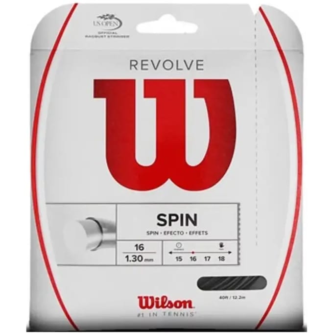 Wilson Revolve Spin Tennissnaar 1.25mm - 12 meter – Zwart