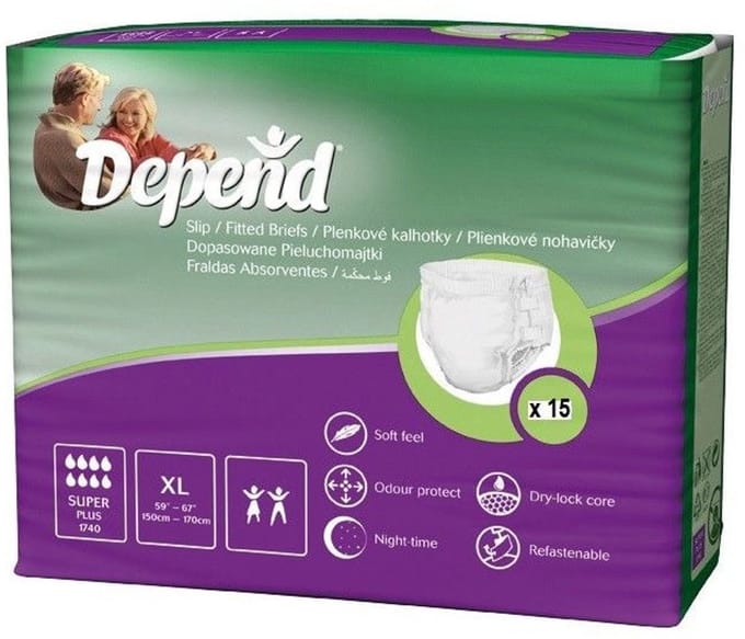 Depend Slip Super Plus Extra Large 15 stuks