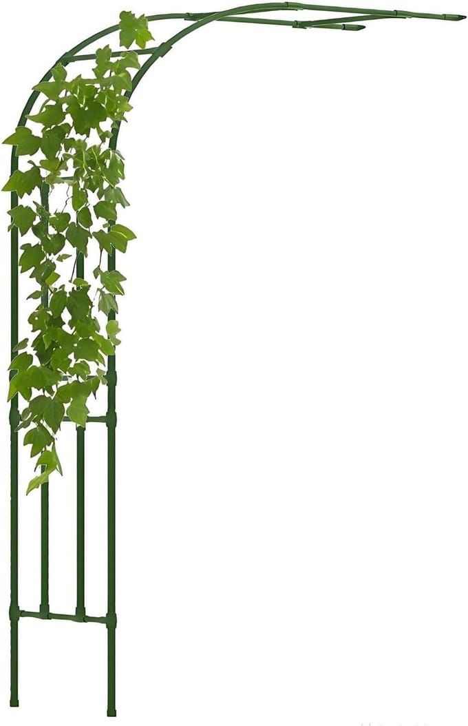 Rozenboog Metaal - Tuinboog Prieel - Planten Ondersteunen - Versterkte Frameconstructie - 120-240 cm - Groen