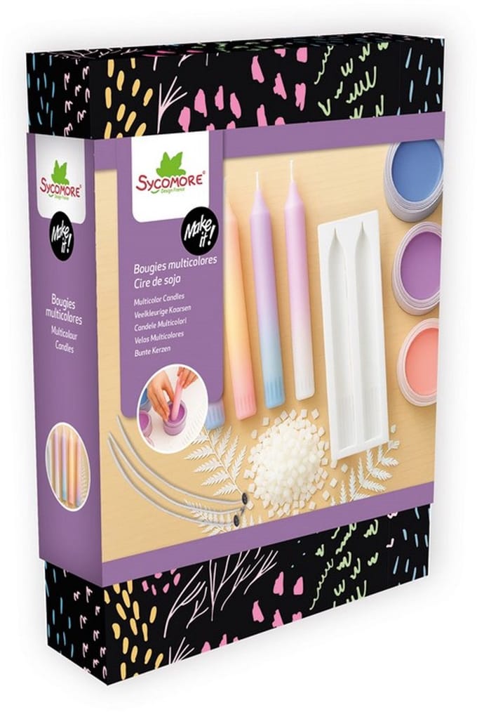 Sycomore knutselset kaarsen maken tye and dye creatief speelgoed.