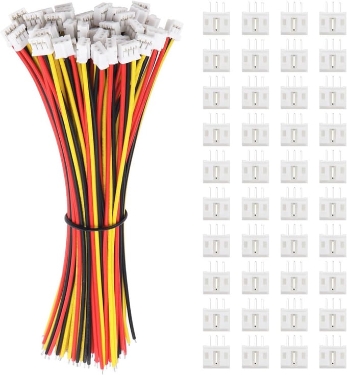 3-Pin Connector Set met 22AWG Kabel 150mm (40 Set)