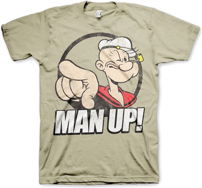 Popeye Man Up! T-shirt kaki