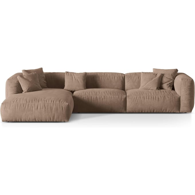 3-zits hoekbank Martina links velvet | Micadoni