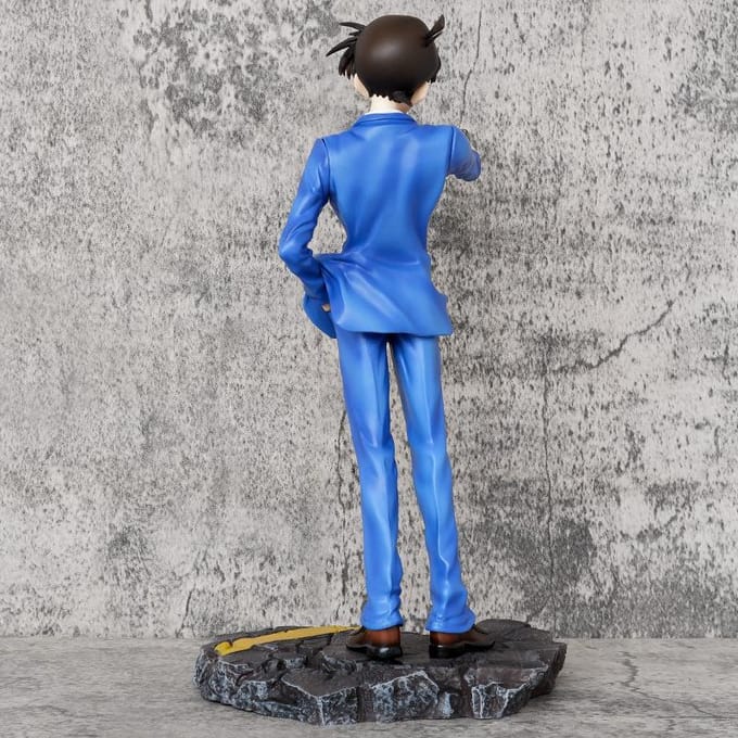 Amine Detective Conan met Pistool Shinichi Kudo Actiefiguur Speelgoed 30cm no box blue