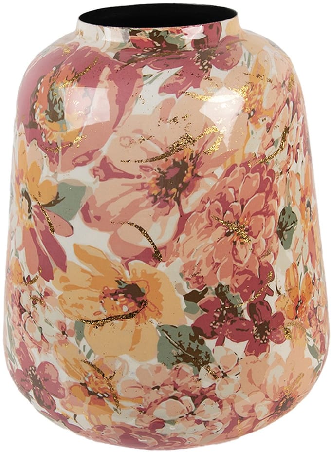 Clayre & Eef Vaas Ø 35x52 cm Roze Metaal