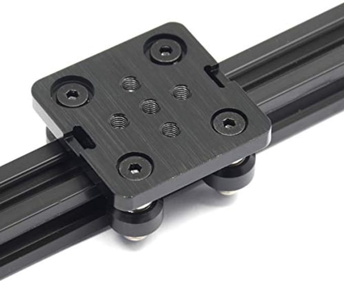 Klein V-wiel met steunplaat voor 2020V-sleuf aluminium profiel - 3D-printer en CNC accessoires