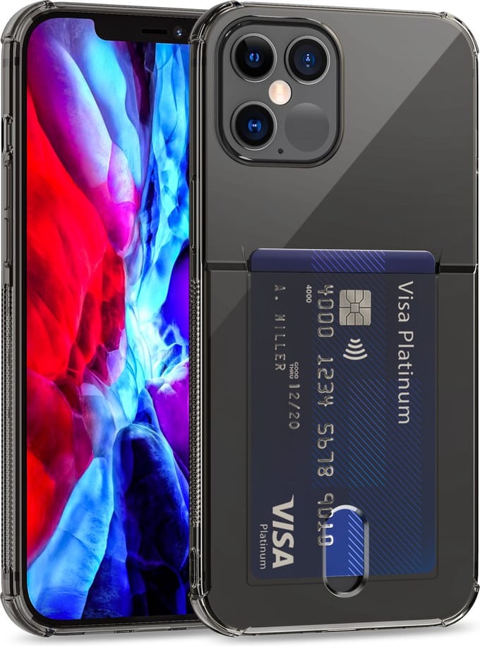 Apple iPhone 13 Pro Max Hoesje | Pasjeshouder | Back Cover | Zwart
