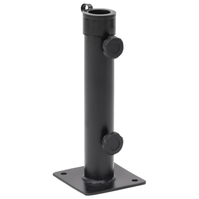 vidaXL - Parasolvoet - voor - Ø38/48 - mm - stok - staal - matzwart