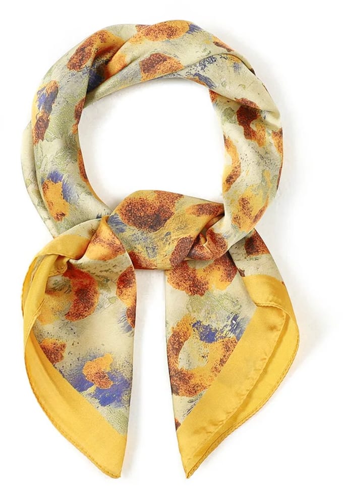 Zomersjaals met dierenprint, klassiek polyester, dagelijkse accessoires Geel