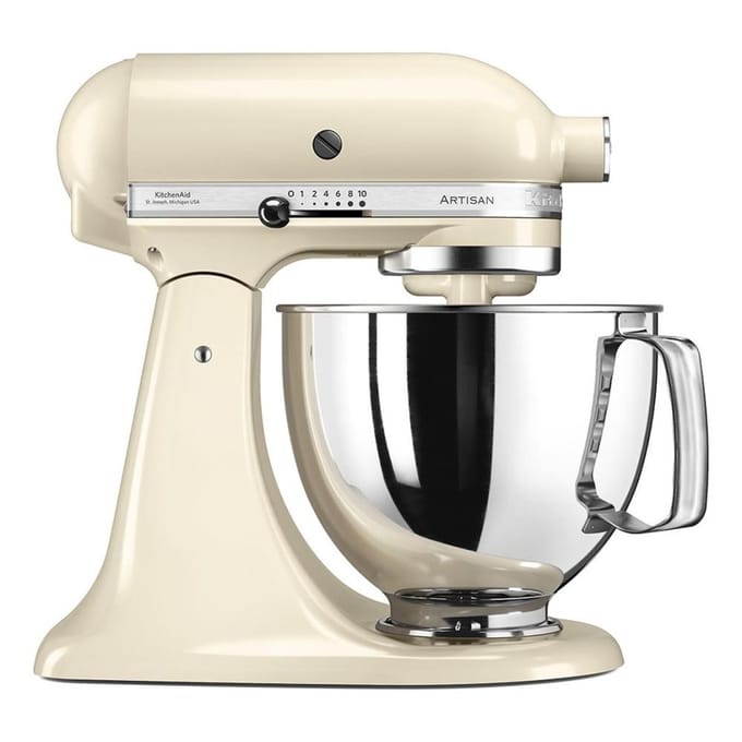 KitchenAid Artisan 5KSM125EAC - Keukenmachine - 4,8L - Amandel wit - 3 menghaken