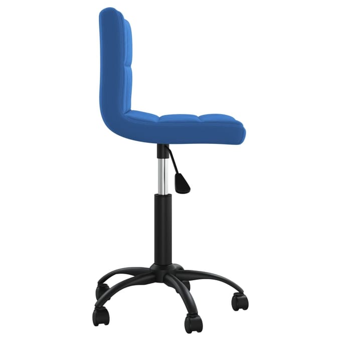 vidaXL Eetkamerstoel draaibaar fluweel blauw