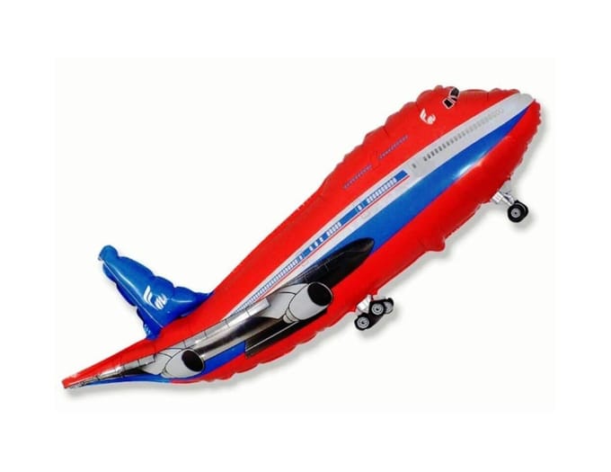 Ballon en Aluminium Avion, 95X41Cm, Grabo
