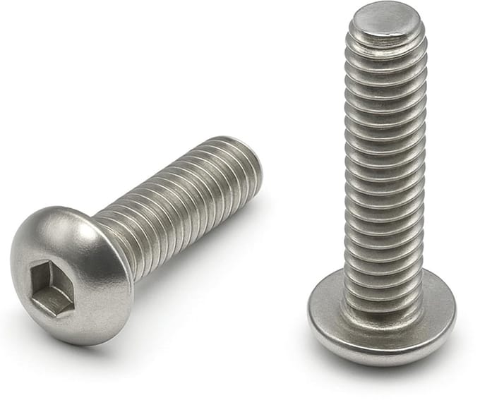 10x RVS Schroeven M8 x 80 mm Lenskop - Zeskantige Metalen Schroef A2