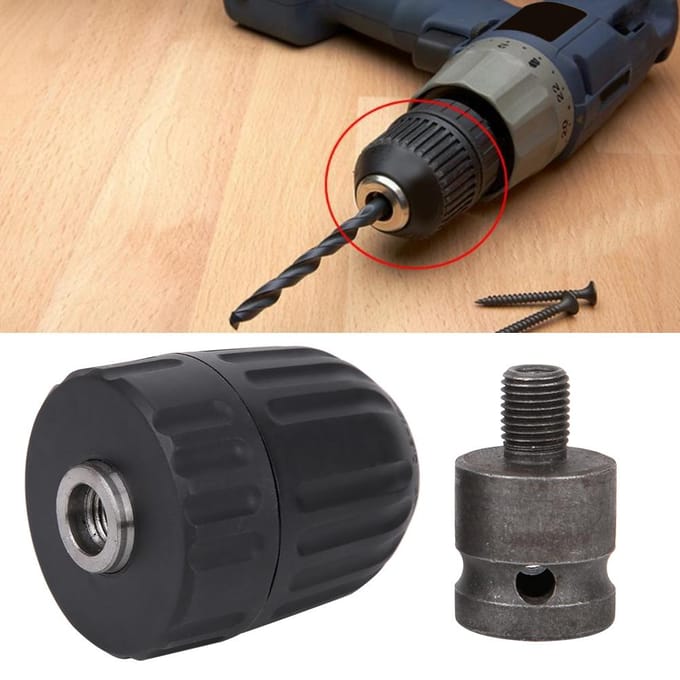 Elektrische boorkop Handvaste klem Draadadapter Sleutel Conversie Draadkop 0,8?10 mm