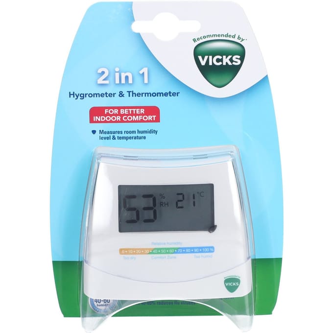 Vicks - Hygrometer en Thermometer - Wit