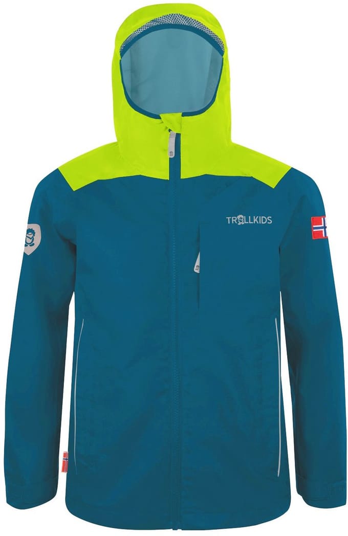 Trollkids Bergen Jas Groen,Blauw 128 cm Jongens,Meisjes