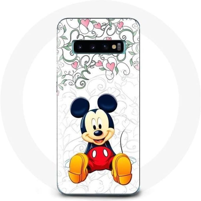 Case voor Samsung Galaxy s10 plus Mickey Mouse Bloemen Harten
