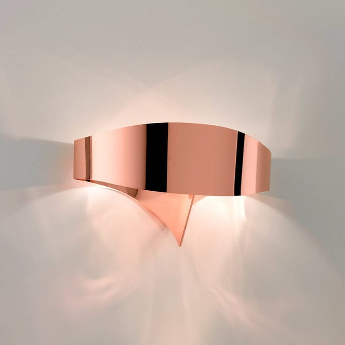 Selène Koperkleurige wandlamp Scudo